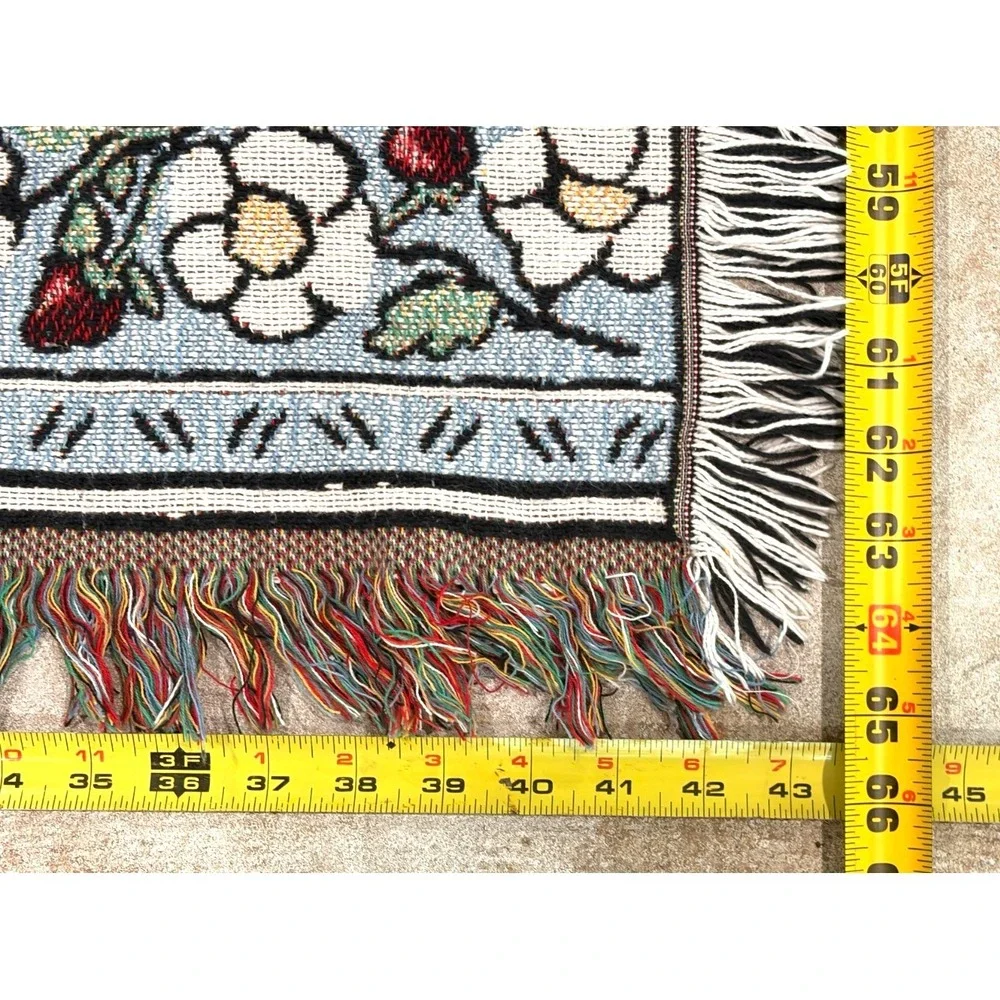 Disney Classic Pooh Woven Throw Blanket 43x65 Cotton Fringe Made USA Piglet